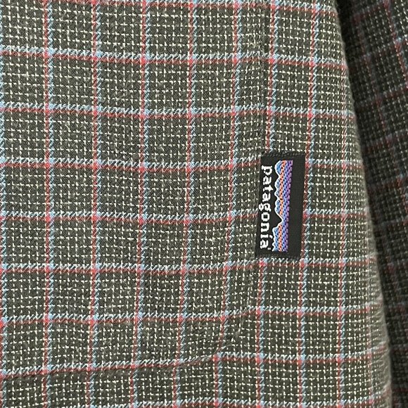Patagonia Men's Organic Cotton Green Plaid Flannel Shirt XXL Long Slv Button Up - Picture 3 of 5